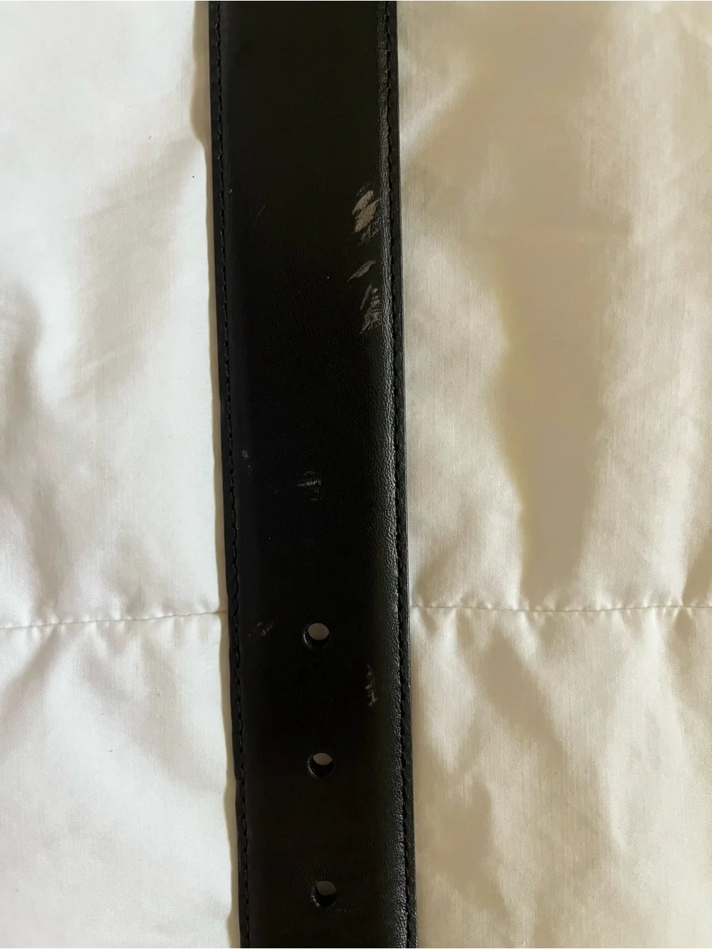 Aritzia 100% Leather Black Belt with Solid Brass Gold Buckle Size Medium